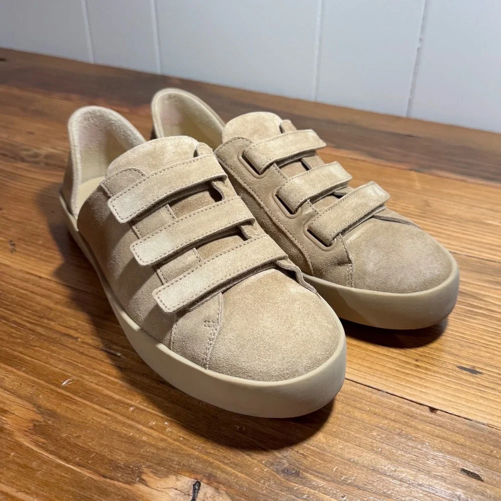 Freda Salvador LIBBY D'ORSAY SNEAKER Stucco Suede 3 Strap Made in Spain Womens 8